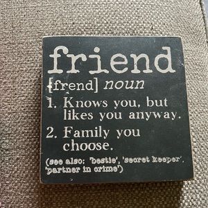 Small wooden friend decor